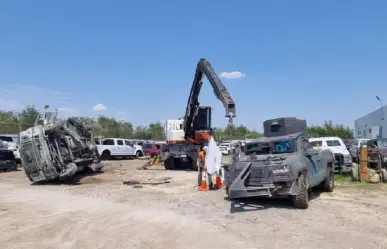 Destruye FGR 25 vehículos monstruos en Reynosa, Tamaulipas