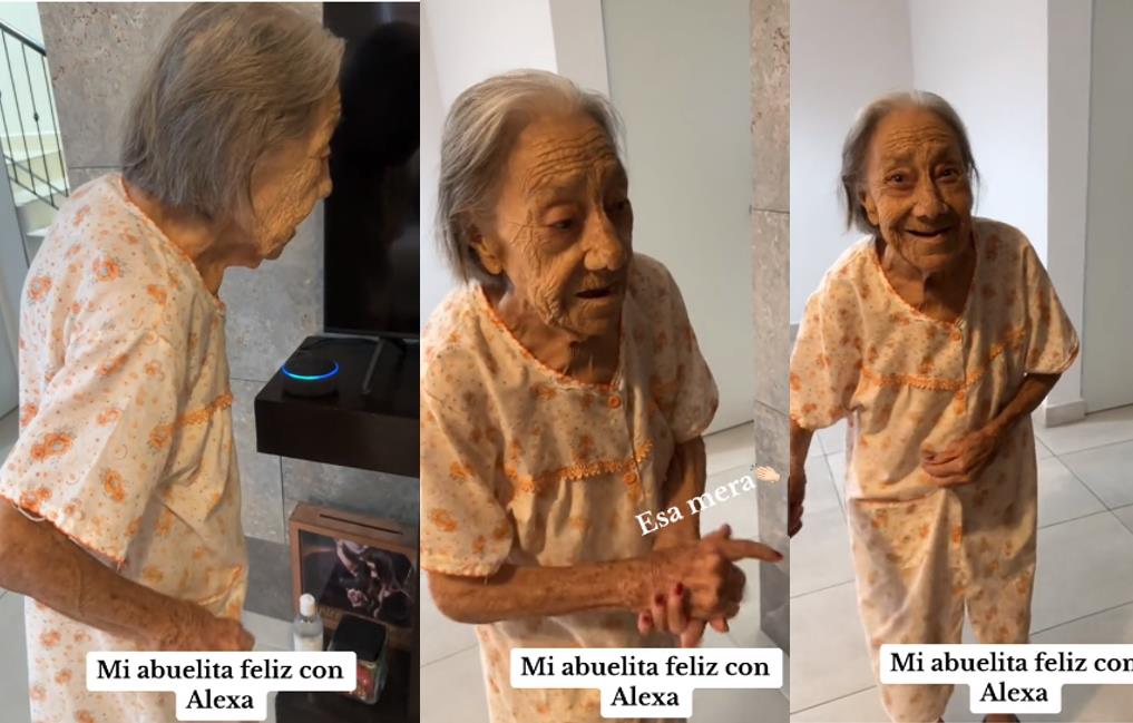 La historia de una abuelita bailando al ritmo de Los Caminantes. Fotos. Captura de Imagen