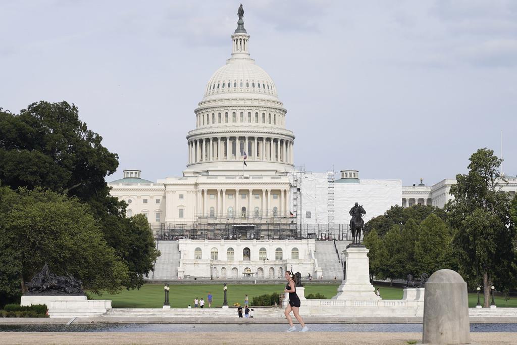 Vista del Capitolio, Washington, 30 de agosto de 2023. (AP Foto/Mariam Zuhaib)