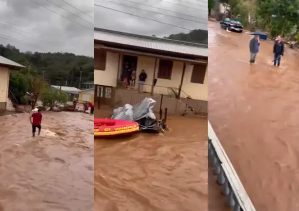 VIDEO: Poderoso ciclón deja serias inundaciones en el sur de Brasil