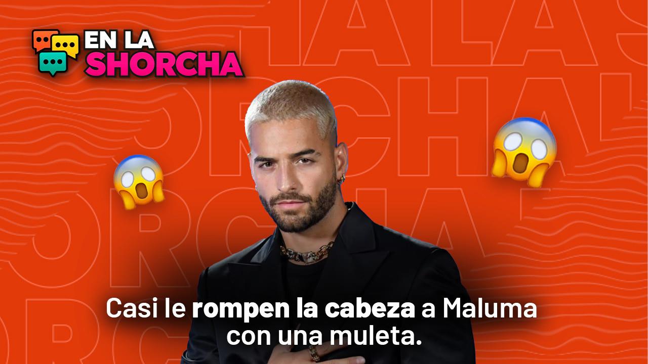 Casi le rompen la cabeza a Maluma con una muleta.
