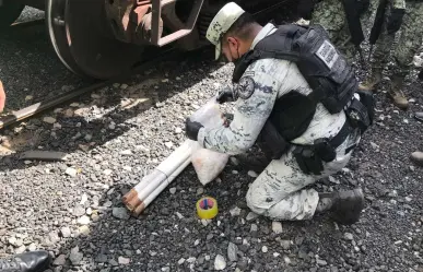 Aseguran tubos de PVC con droga sintética cristal en vagón del tren en Sonora