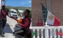 VIDEO: Adornaba su casa por fiestas patrias... ¡y mariachis lo sorprenden!