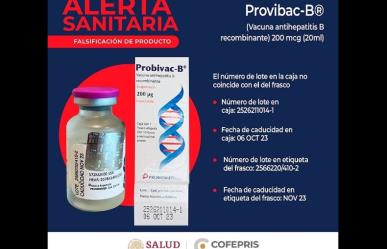 Alerta Cofepris sobre falsificación de vacuna antihepatitis B