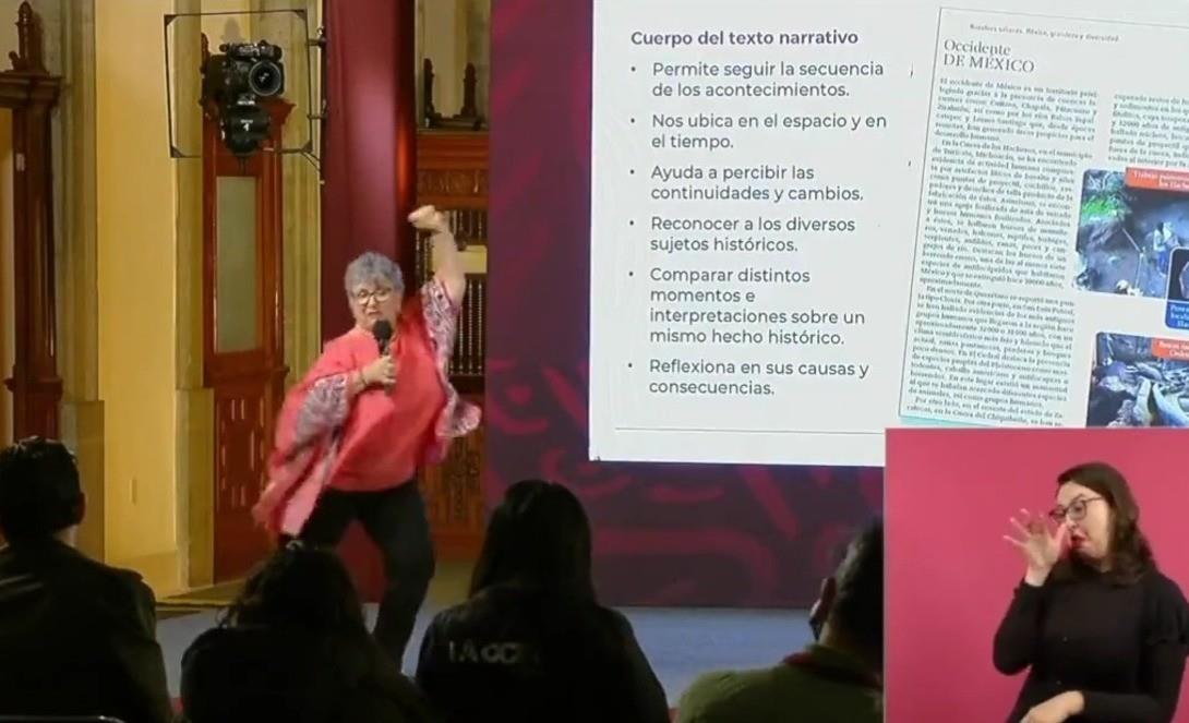 El Lero Lero viral de Ana María Prieto en defensa de los libros de la SEP. Foto: Captura de pantalla