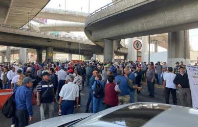 Bloqueo en Periférico: Trabajadores de Ruta 100 exigen pagos de liquidaciones