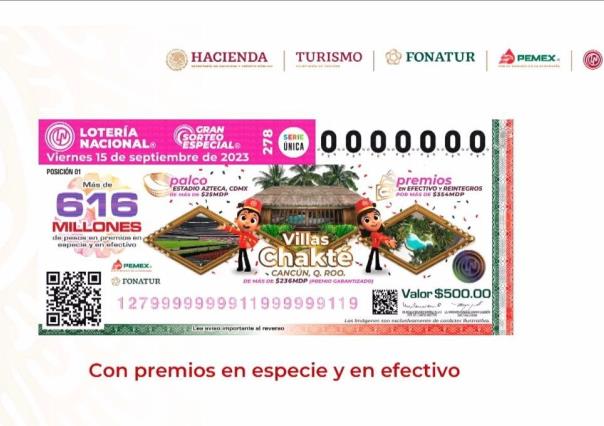 Promueve AMLO sorteo de la Lotería Nacional del 15 de septiembre