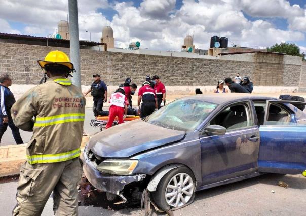 Volcadura deja 3 heridos en Guadalupe, Zacatecas