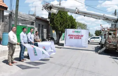Arrancan obras de red eléctrica y alumbrado en la colonia La Esperanza en Juárez
