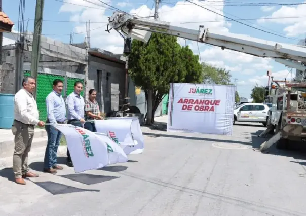 Arrancan obras de red eléctrica y alumbrado en la colonia La Esperanza en Juárez