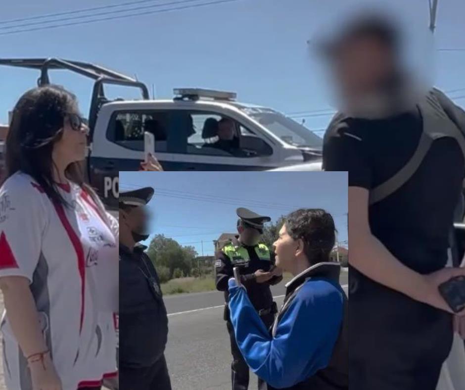Norma Layón exhibe a oficiales de tránsito pidiendo mordida Foto: Captura de pantalla