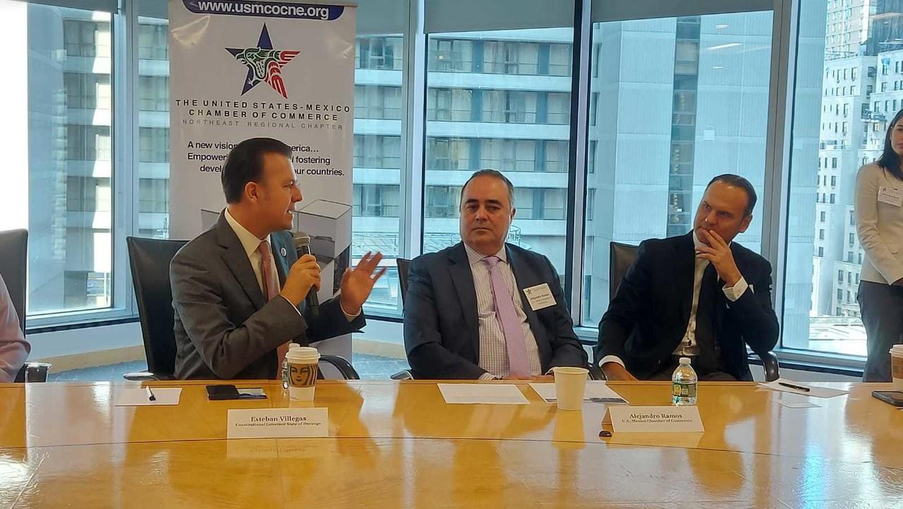 Se reúne Esteban Villegas con Cámara de Comercio México-Estados en Nueva York