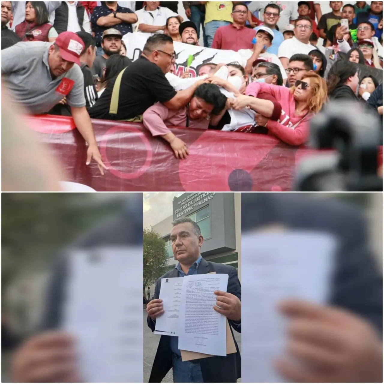 Octavio Martínez presentó una denuncia de hechos pidiendo que se investiguen las agresiones contra simpatizantes y mujeres en el evento encabezado por la gobernadora Delfina Gómez en Ecatepec. Foto: Octavio Martínez