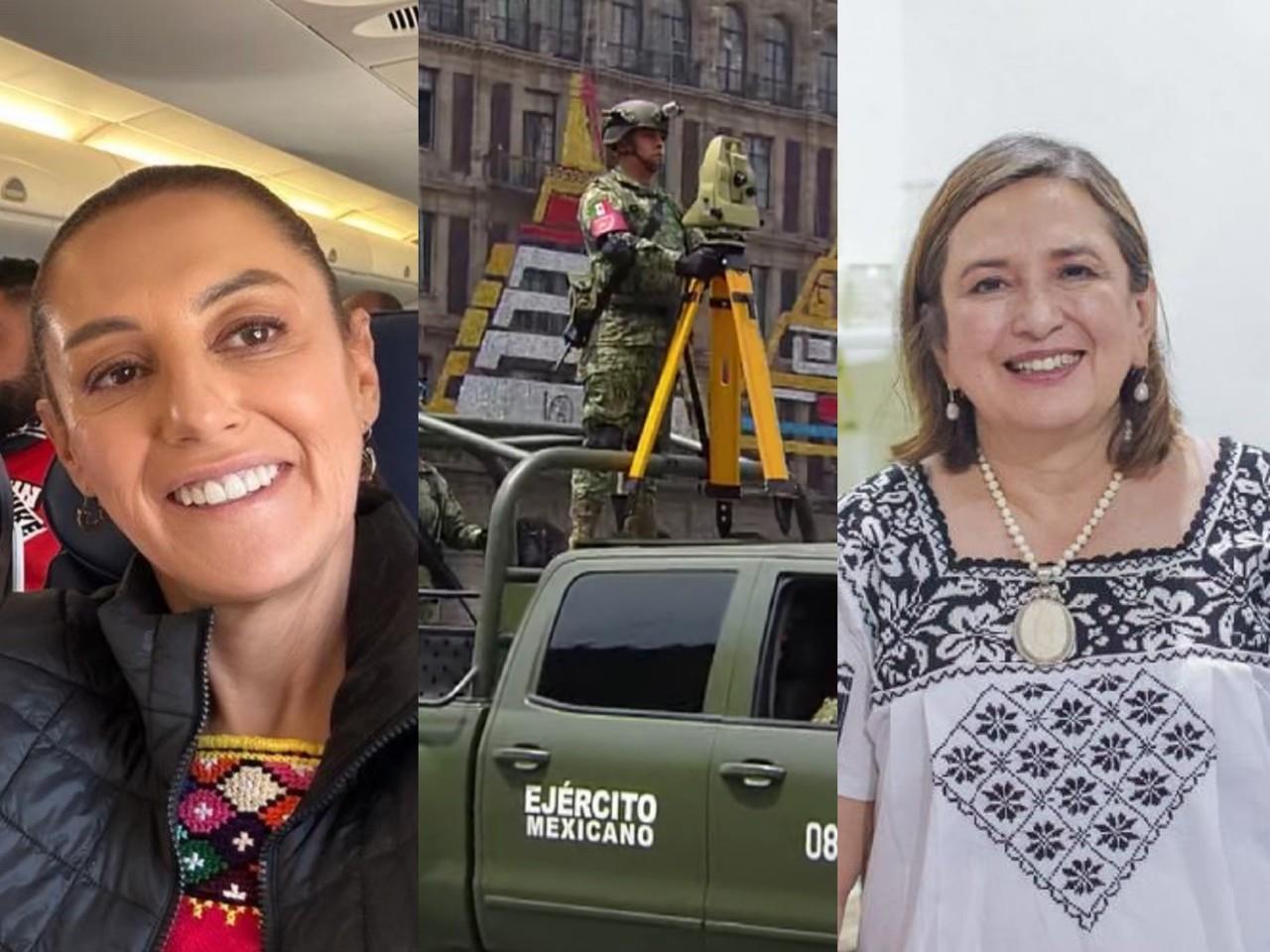 Claudia Sheinbaum, exalcaldesa de la Ciudad de México y favorita para suceder a López Obrador, y Xóchitl Gálvez, senadora y candidata del Frente Amplio por México. Foto: Especial.