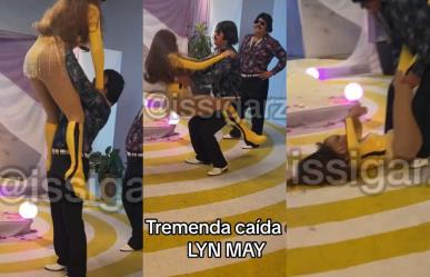 VIDEO: Soy de hule, azotan a Lyn May contra el piso durante baile