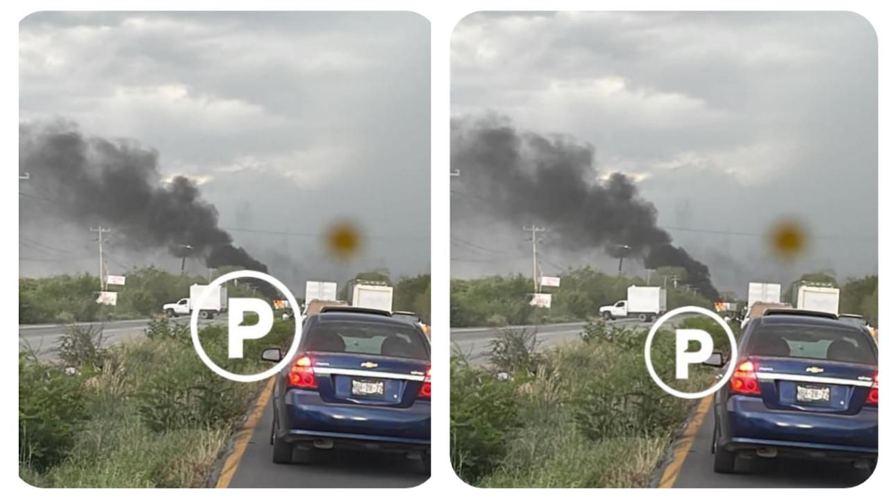 Bloqueos en carretera Nacional de Monterrey tras enfrentamientos en municipios