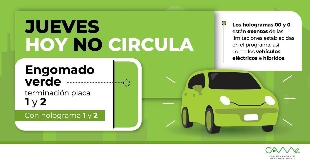 ‘Hoy no circula’ jueves 28 de septiembre