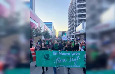 Mujeres marchan en Nuevo León por el derecho a decidir, ¡Será Ley!