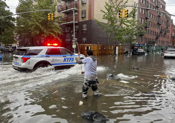 Caos en la ciudad de Nueva York por inundaciones y paralización del transporte