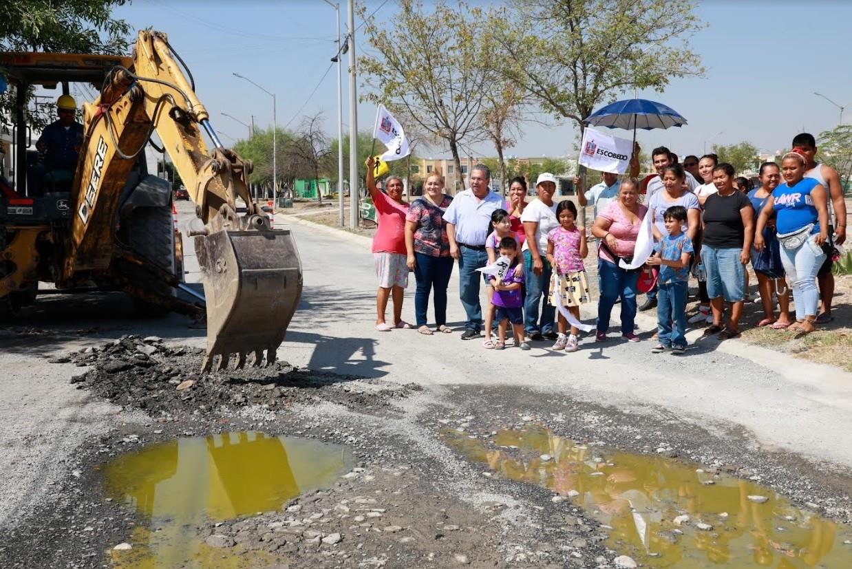 El Gobierno de Escobedo lleva a cabo rehabilitación de avenidas en 3 diferentes puntos de la ciudad. Foto: Gobierno de Escobedo