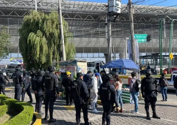 Refuerza policía de Toluca seguridad en el Tren Interurbano