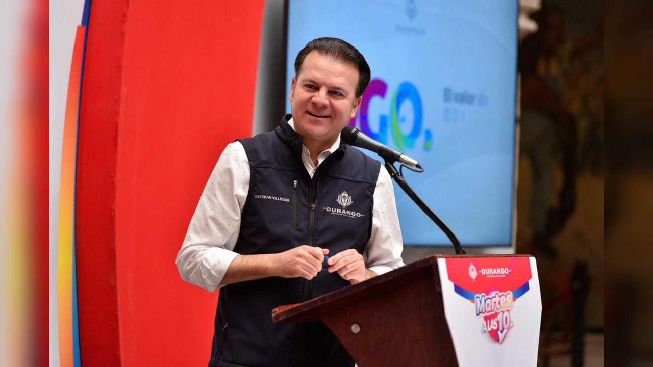 El gobernador Esteban Villegas durante su tradicional rueda de prensa Martes a las 10. Foto: Cortesía.