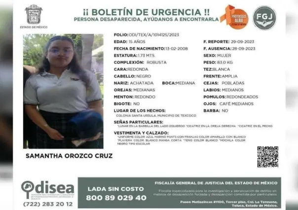 Se busca, Samantha Orozco desaparece tras conocer a un hombre en app de citas