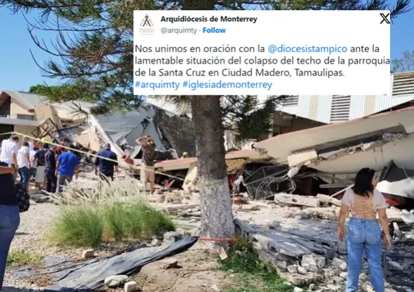 Derrumbe de techo en iglesia en Ciudad Madero deja 3 muertos y heridos graves