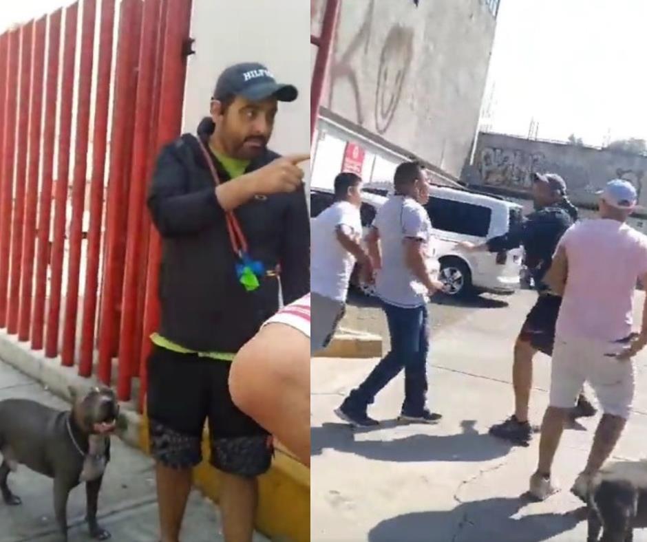 Hombre golpea a mujer por reclamar uso de correa para su perro. Foto: Captura de pantalla