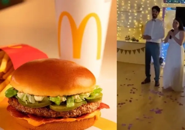 Dan novios hamburguesas de McDonalds como banquete de boda