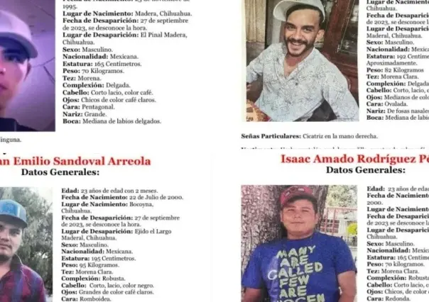 Desaparecen cuatro hombres en poblado de Chihuahua