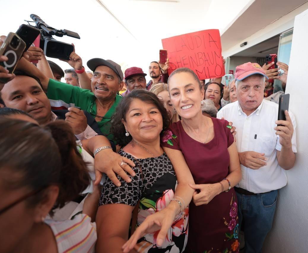 Acepta Claudia Sheinbaum seguridad para sus giras. Foto: