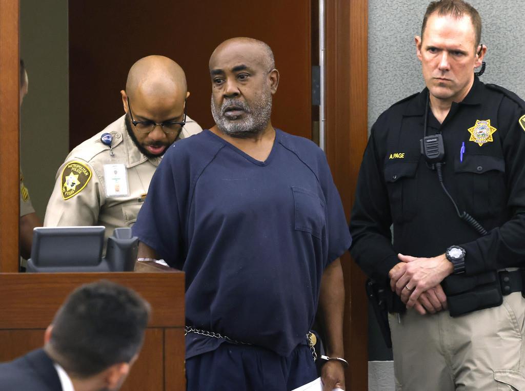 Davis fue acusado del asesinato a tiros del rapero Tupac Shakur ocurrido en 1996. (Bizuayehu Tesfaye/Las Vegas Review-Journal vía AP, Pool)