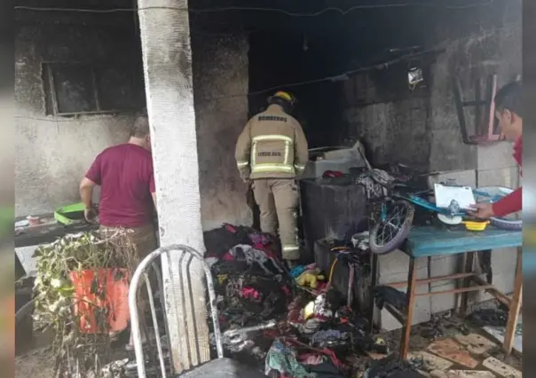 En su día de descanso un bombero controla un incendio en Lerdo