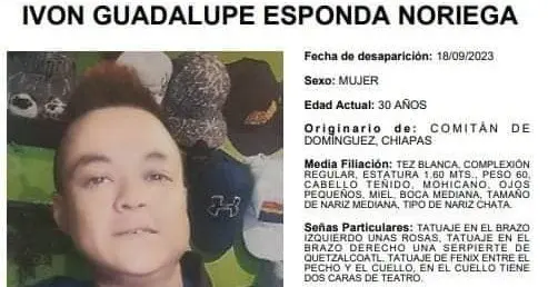 La Fiscalía General del Estado de Chiapas (FGE) publicó una ficha de búsqueda en donde detalla que Iván fue visto por última vez el pasado 18 de septiembre. Foto: Facebook Divihsex AC.