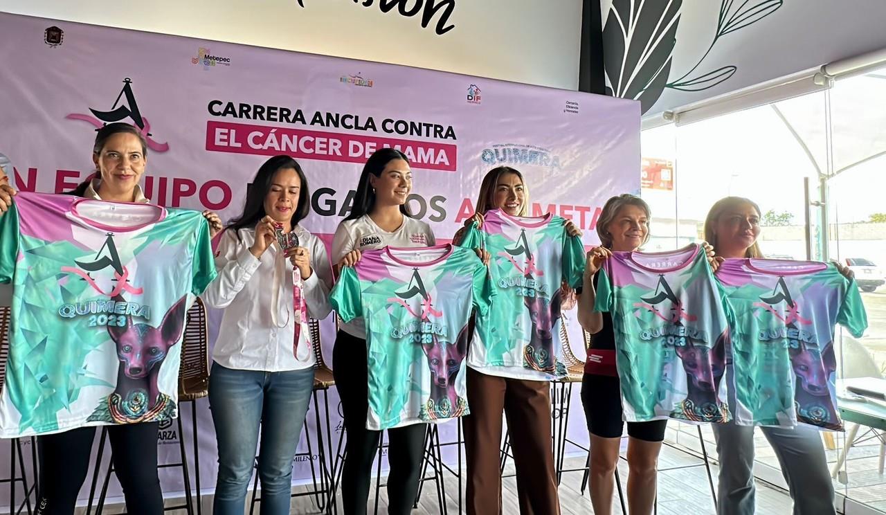 La carrera Ancla será de 5 y 10 kilómetros y recorrerá la Avenida Paseo San Isidro, Metepec y lo recaudado será en beneficio de mujeres que reciben tratamientos contra el cáncer. Foto: Gobierno de Metepec