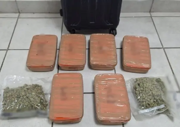 Aseguran maleta con 9 paquetes de droga en Central de Autobuses de Torreón