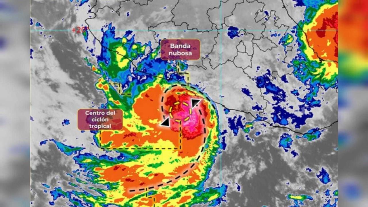 Se esperan lluvias intensas a torrenciales en los estados de Colima, Chiapas, Guerrero, Michoacán, Oaxaca, Puebla, Tabasco y Veracruz. Foto: Twitter/ @conagua_clima