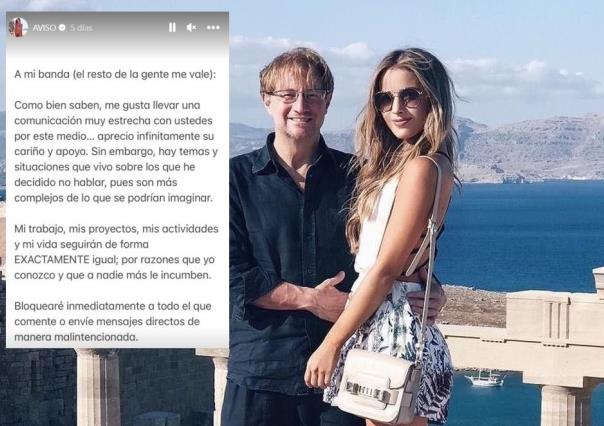Pamela Cortés, esposa de Andrés Roemer rompe silencio y habla sobre su marido