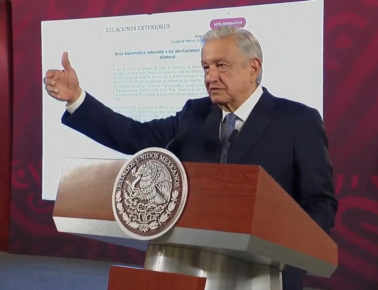 Explica AMLO nota diplomática enviada a EU por afectación al comercio bilateral. Foto: Posta