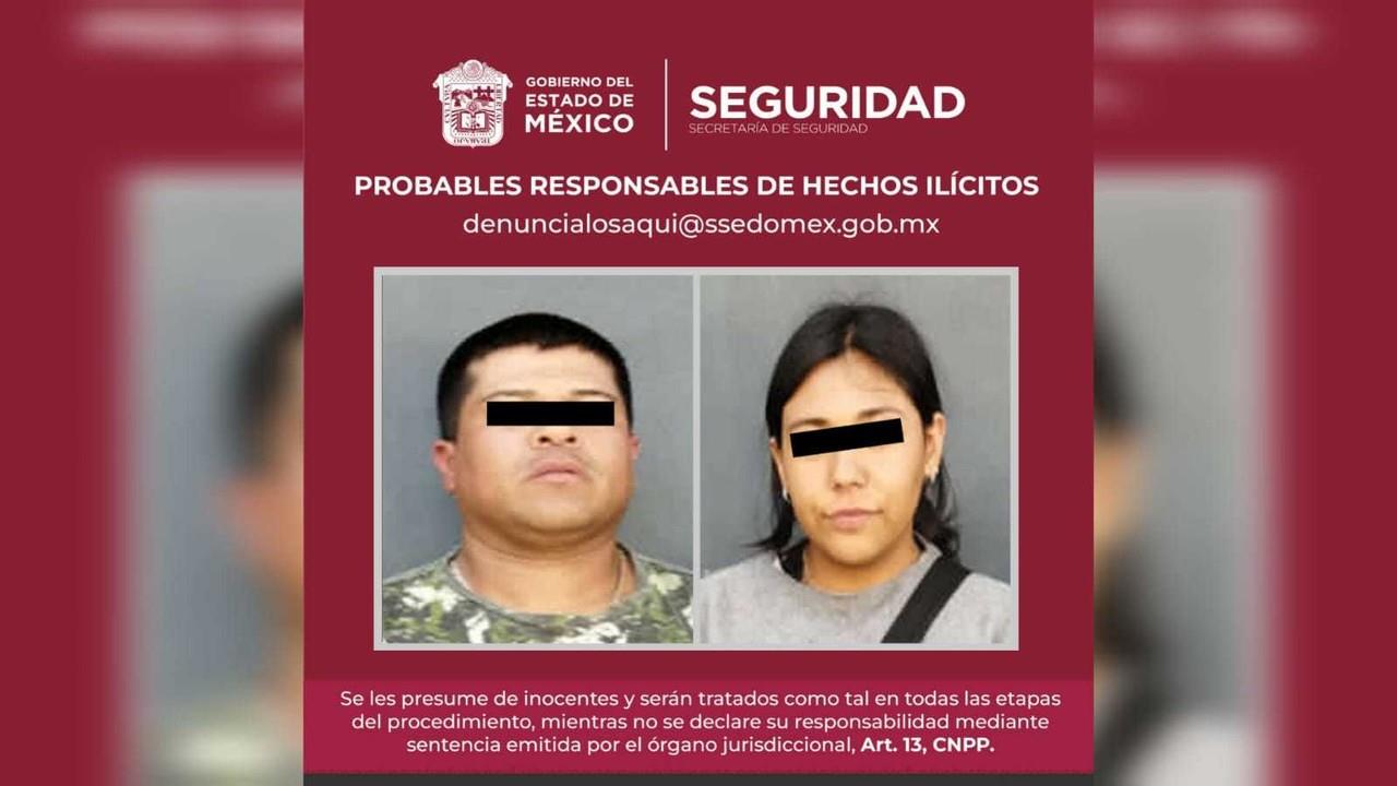 Detienen a una pareja en Villa del Carbón, portaba un arma de fuego