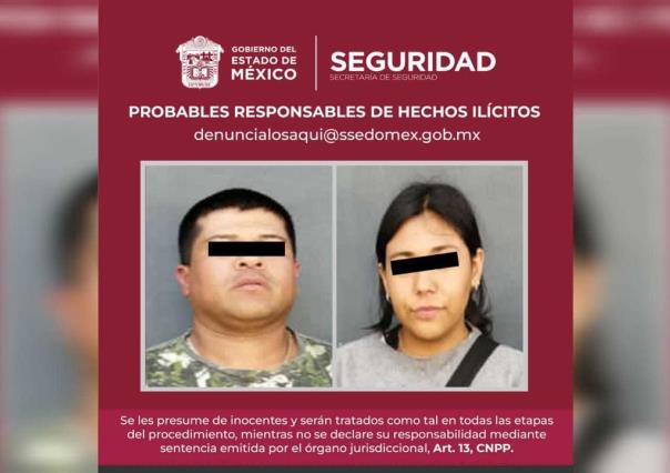 Detienen a una pareja en Villa del Carbón, portaba un arma de fuego