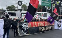 Por segundo día consecutivo, integrantes de la ANUEE bloquean Calzada de Tlalpan