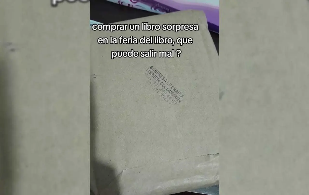 Todo comenzó cuando un puesto en la feria comenzó a vender sobres misteriosos que contenían libros sorpresa. Foto: TIKTOK.