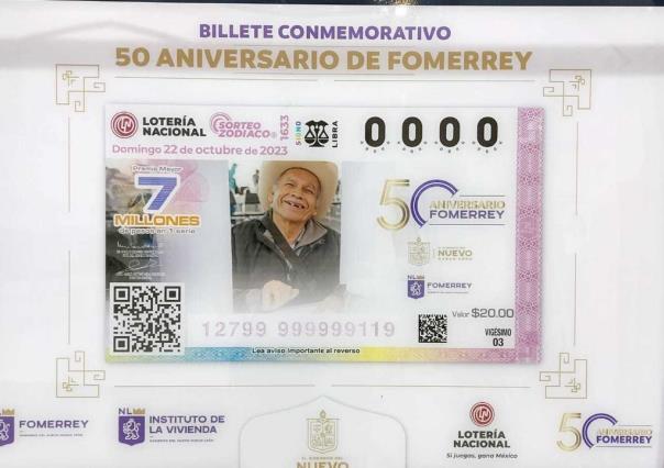 Conmemora Fomerrey su 50 Aniversario con nuevo Cachito de Lotería Nacional