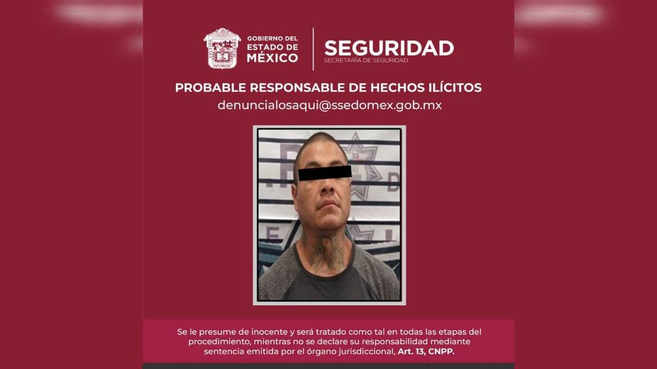 Gilberto N es investigado por un intento de feminicidio en Tultitlán. Foto: Sria de Seguridad Edomex