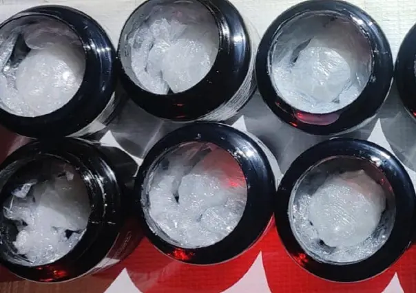 Aseguran metanfetamina en frascos de gel para cabello en Culiacán, Sinaloa