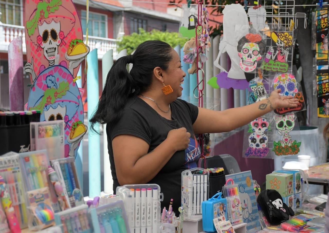 Bazar Mujeres Emprendedoras de Nezahualcóyotl. Imagen: Gob de Nezahualcóyotl.