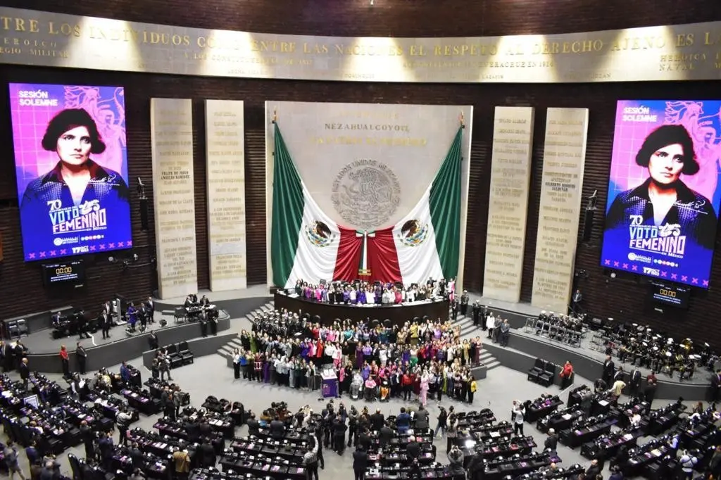 Diputadas llaman a la acción por la igualdad y conmemoran 70 años del derecho al voto de la mujer en México. Foto: @Mx_Diputados