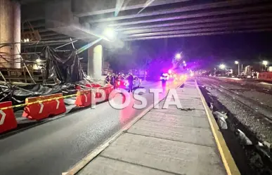 Se desploma andamio de la Línea 2 del Metro en San Nicolás